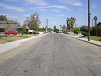 Vought Street with sidewalks installed