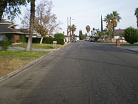 Vought Street before sidewalks installed